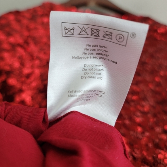 Sezane Olympia Sequin Blouse in Red size 36 NWT - Picture 5 of 8